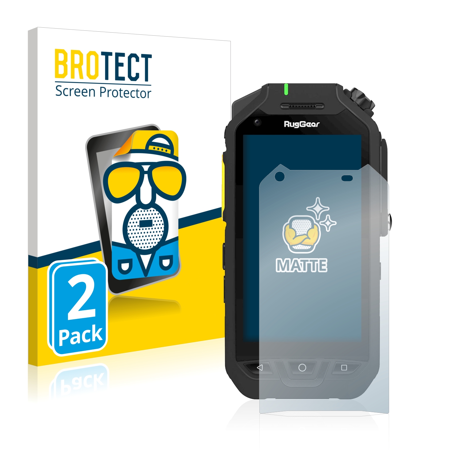 2x BROTECT Entspiegelungs-Folie pro RugGear RG725