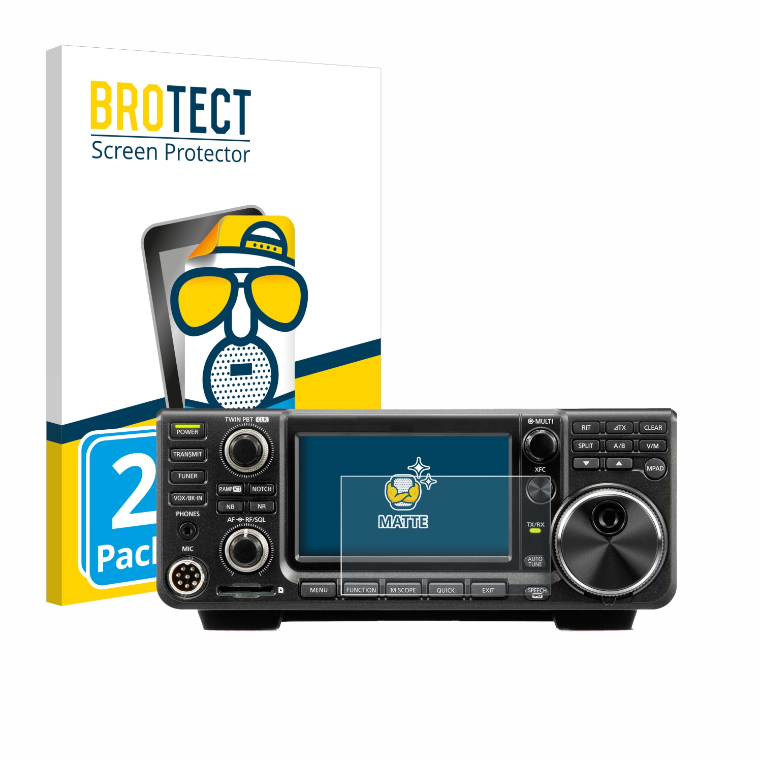 2x BROTECT Entspiegelungs-Folie pro Icom IC-9700