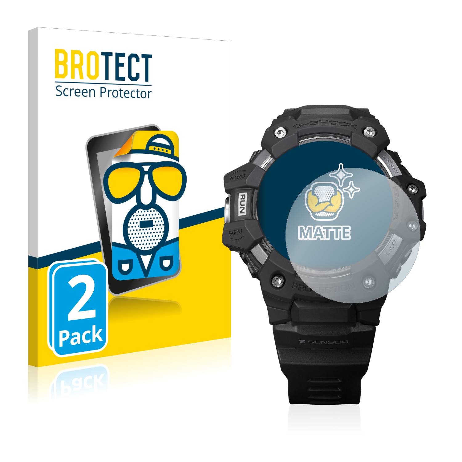 2x BROTECT Entspiegelungs-Folie pro Casio G-Shock GBD-H1000