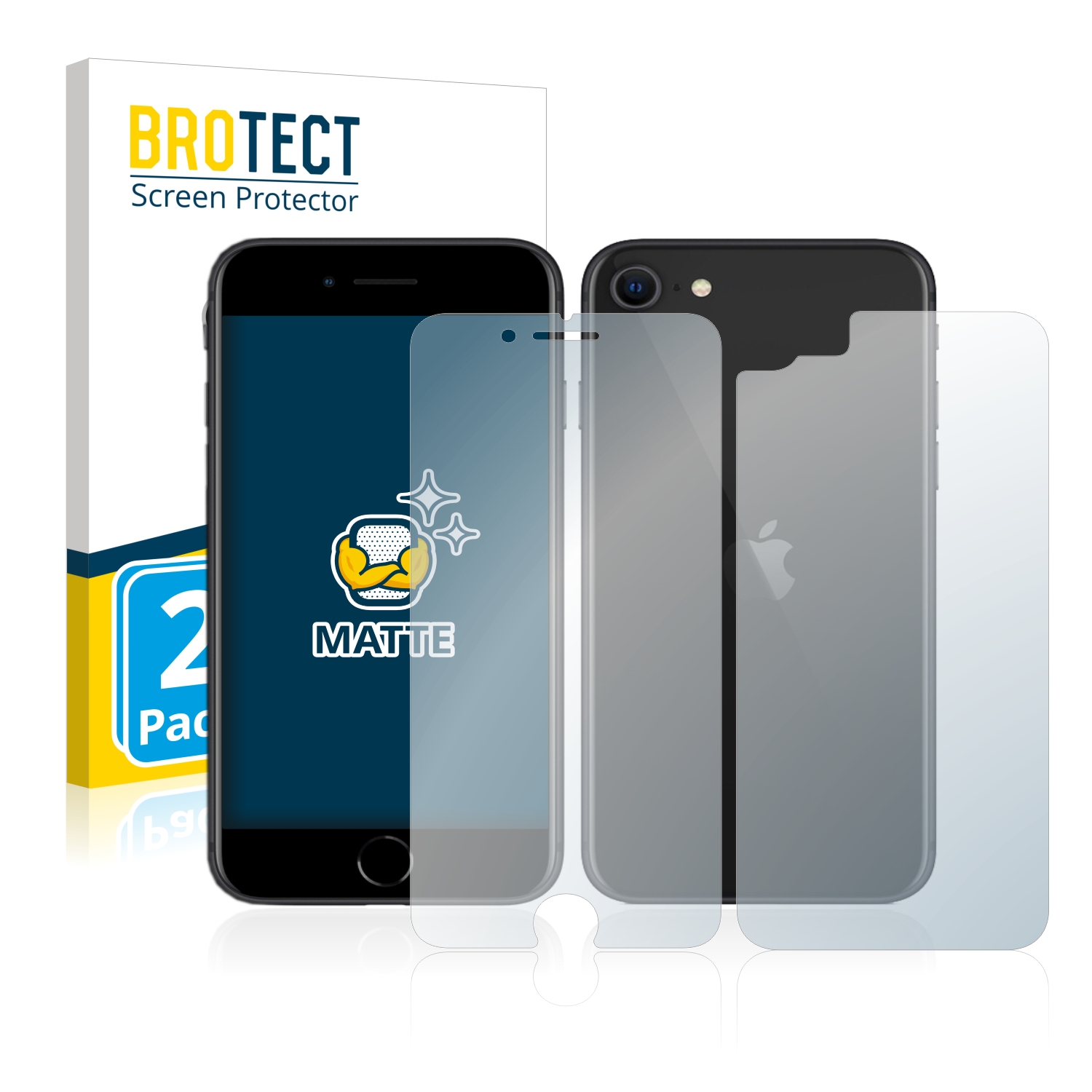 2x BROTECT Entspiegelungs-Folie pro Apple iPhone SE 2 2020 (displej+zadní strana)