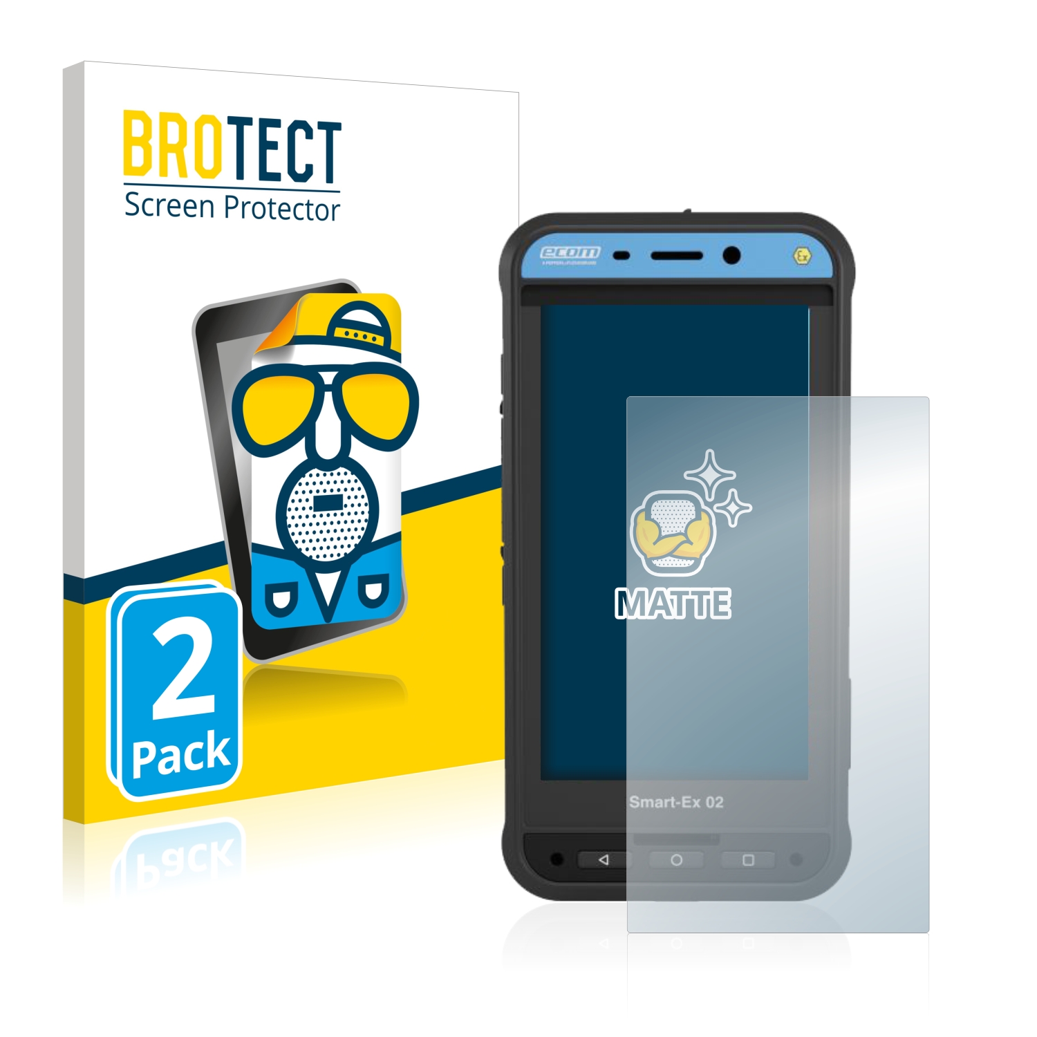 2x BROTECT Entspiegelungs-Folie pro Ecom Smart-Ex 02 DZ1