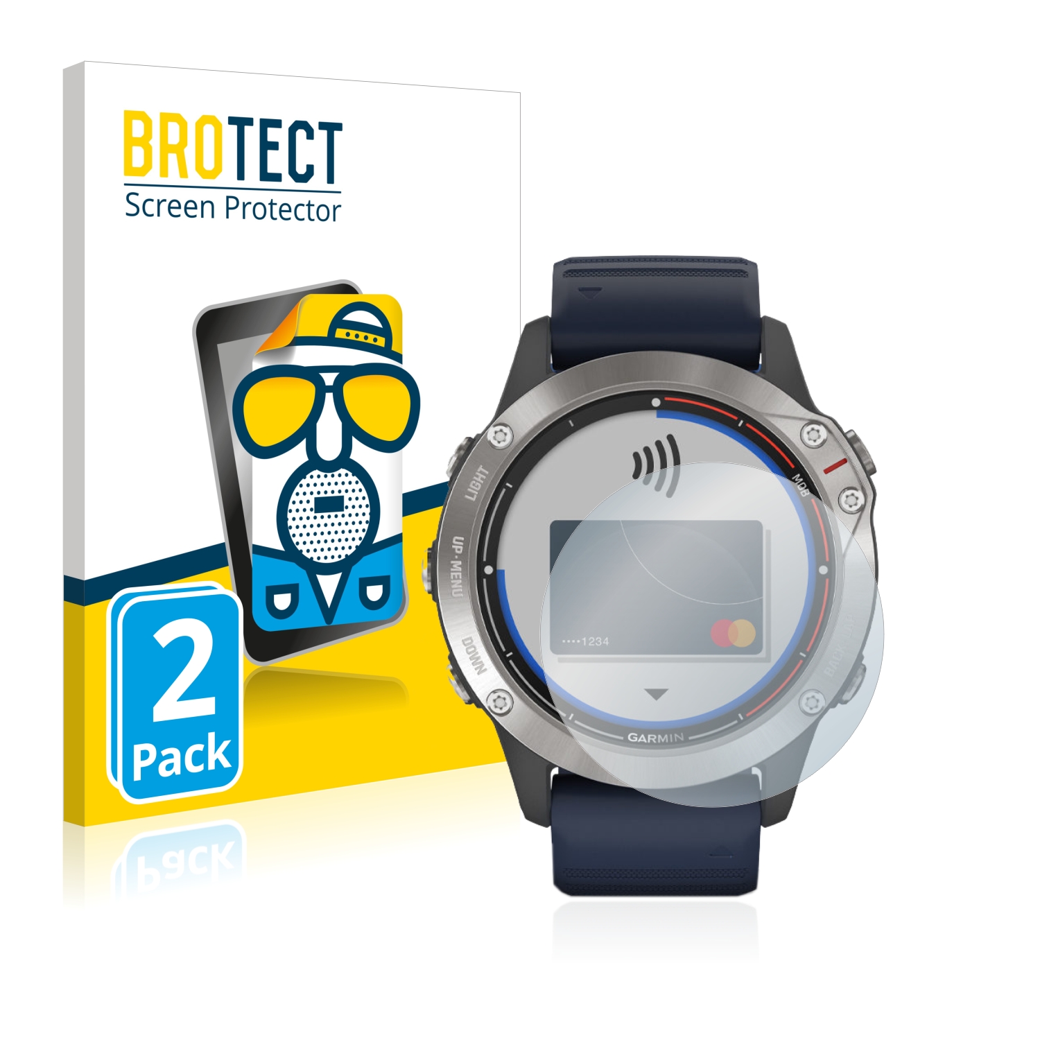 2x BROTECT Entspiegelungs-Folie pro Garmin quatix 6