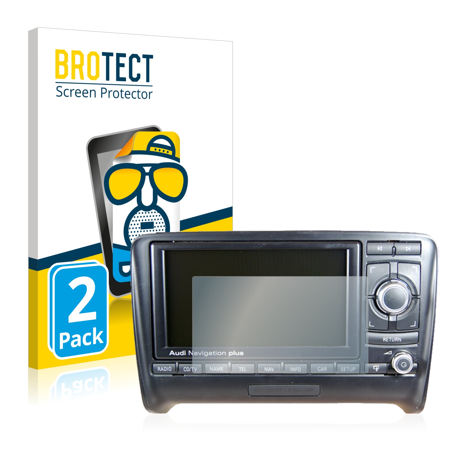 2x BROTECT Entspiegelungs-Folie pro Audi R8 42 2008-2015 RNS-E
