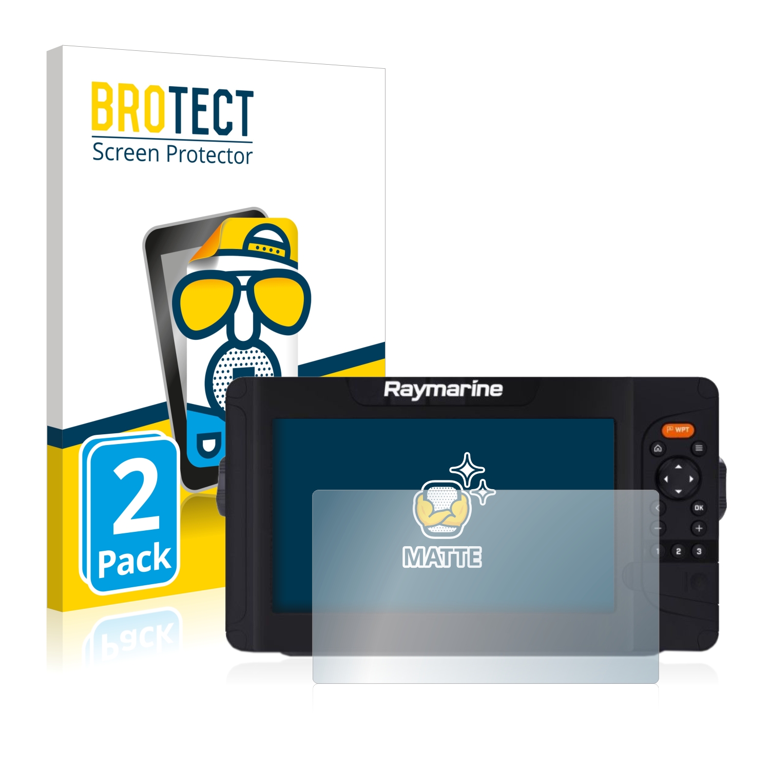 2x BROTECT Entspiegelungs-Folie pro Raymarine Element 7 HV