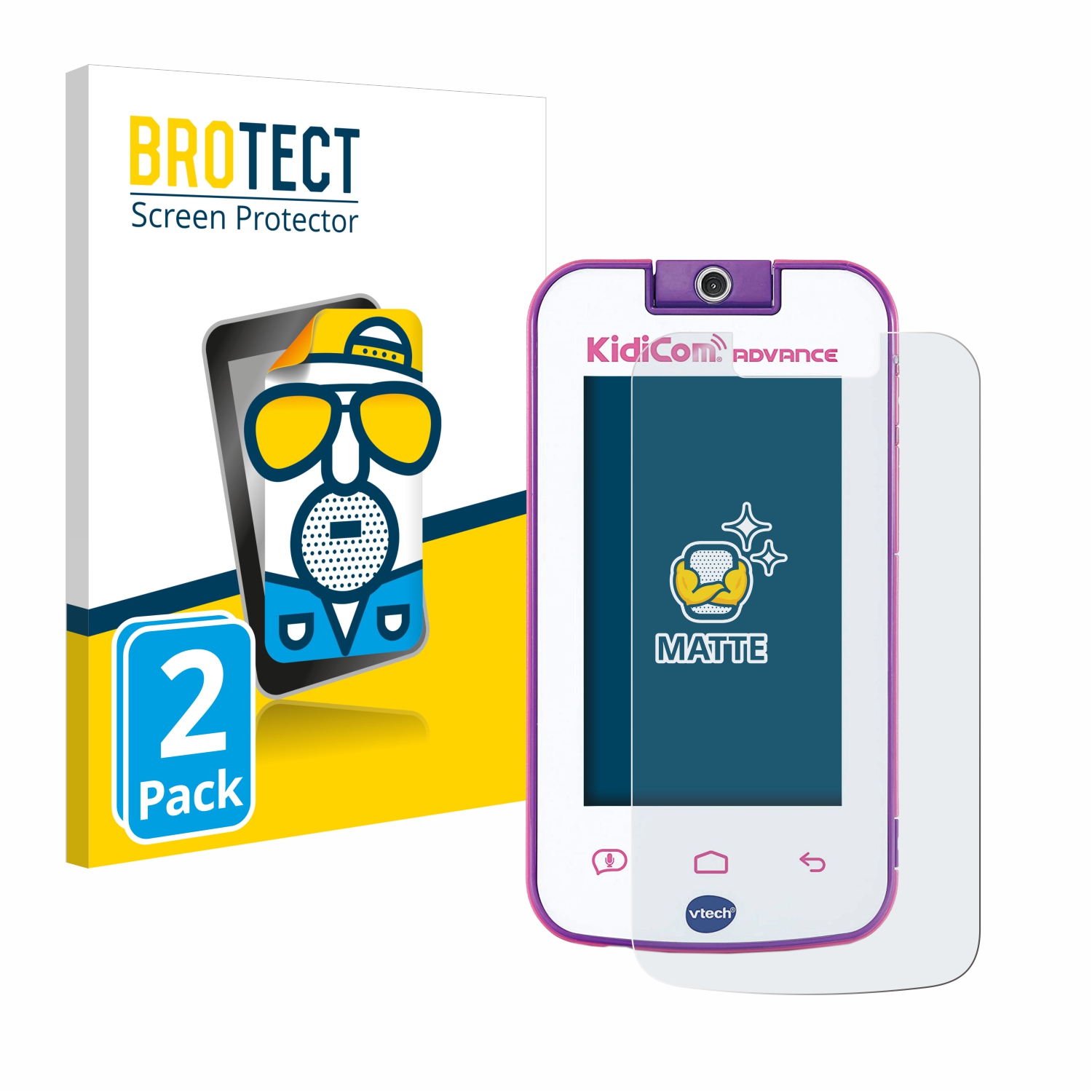 2x BROTECT Entspiegelungs-Folie pro Vtech Kidicom Advance