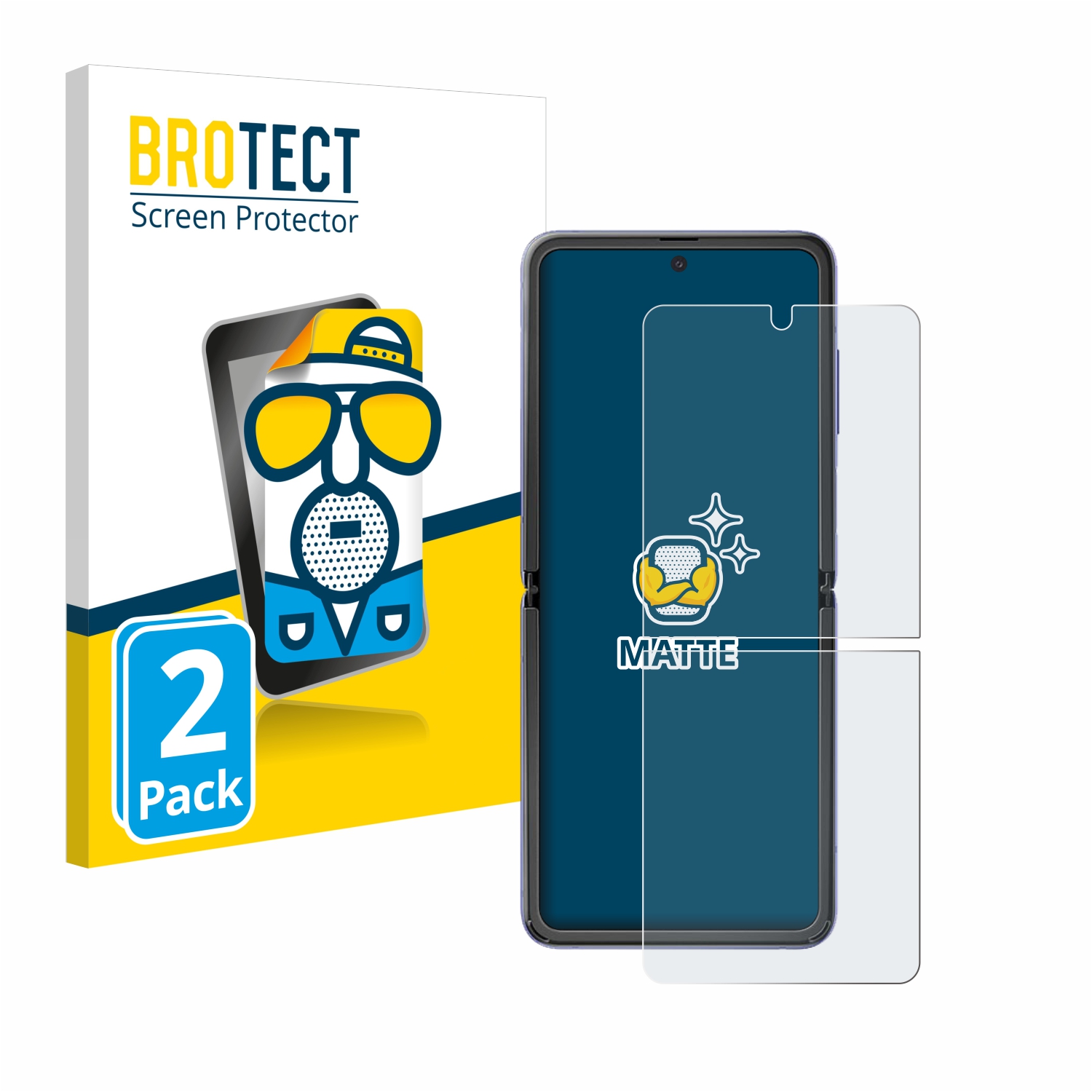 2x BROTECT Entspiegelungs-Folie pro Samsung Galaxy Z Flip 5G