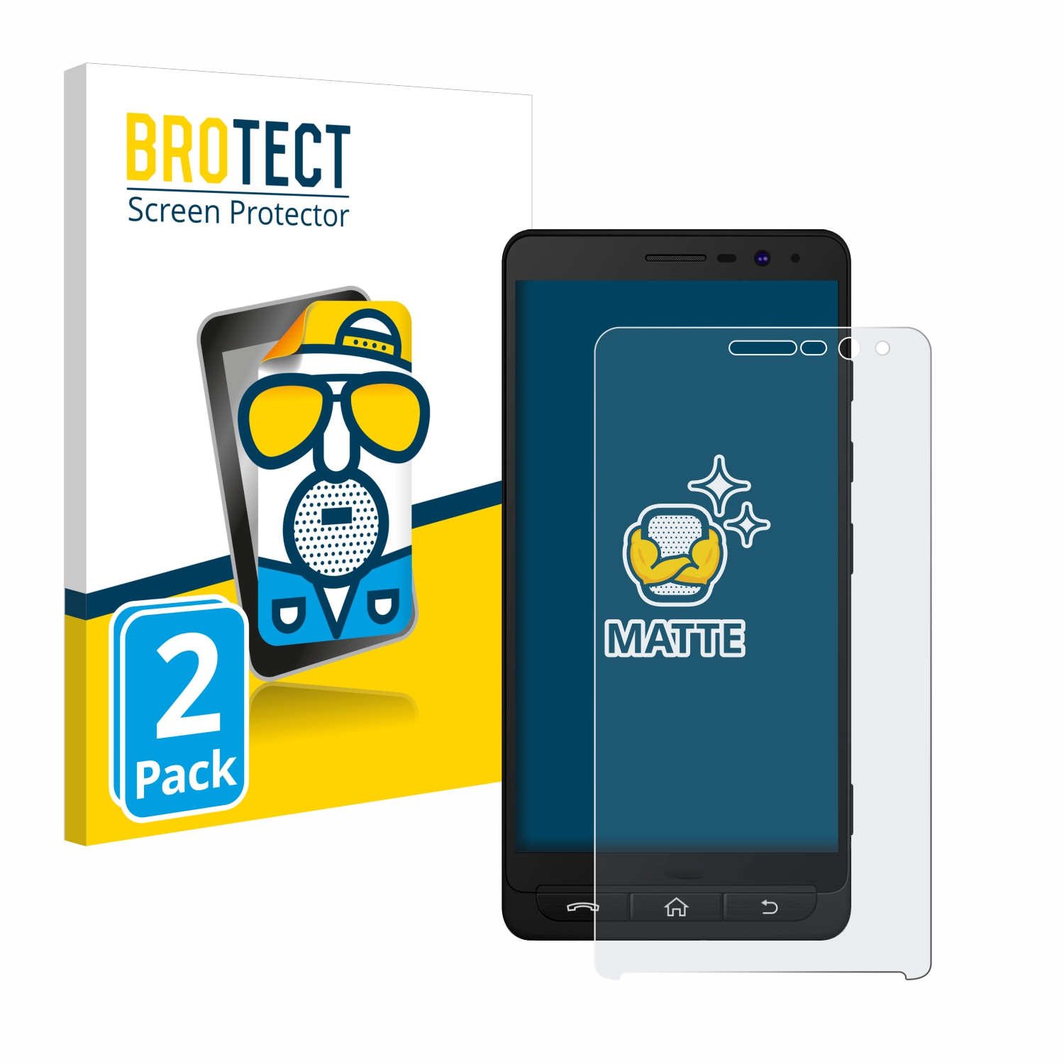 2x BROTECT Entspiegelungs-Folie pro Beafon M5
