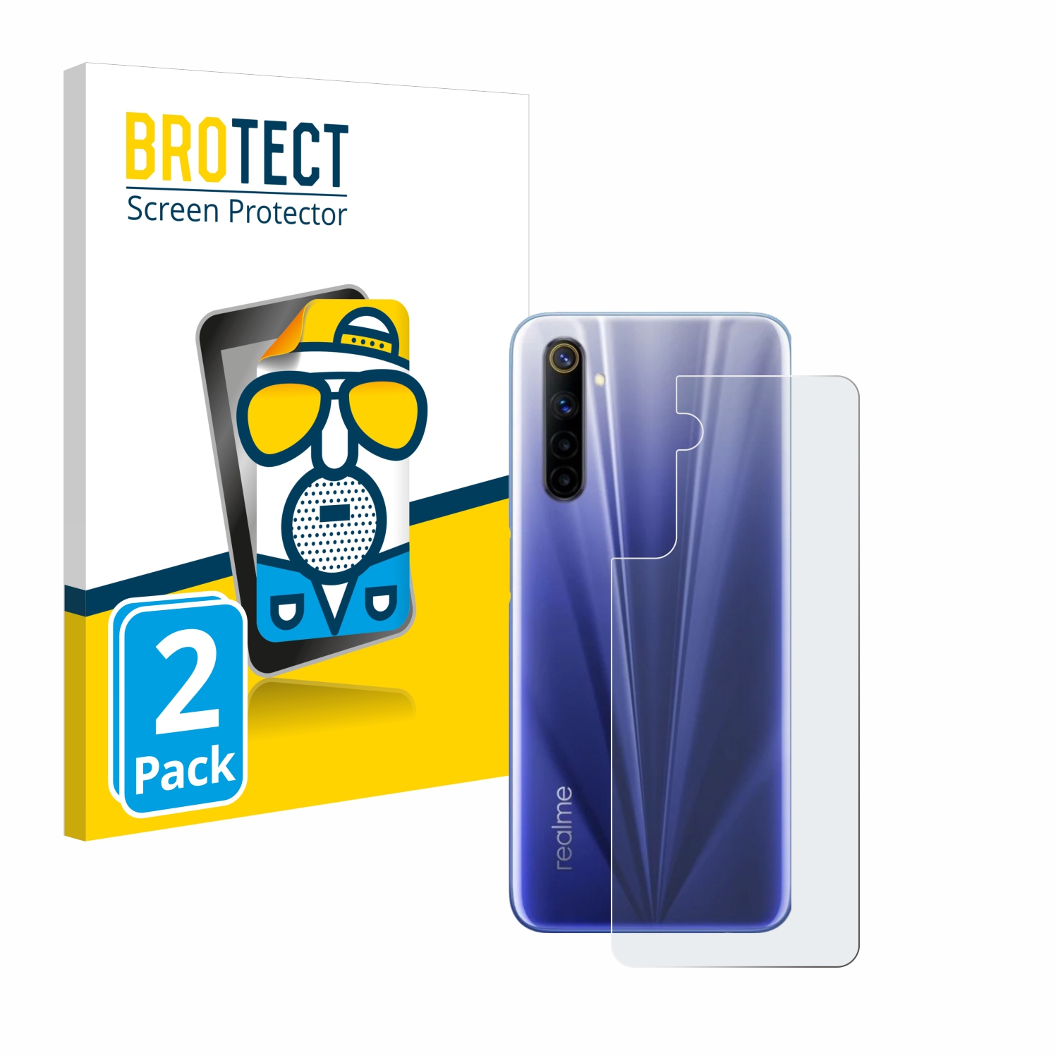 2x BROTECT Entspiegelungs-Folie pro realme 6 (zadní strana)