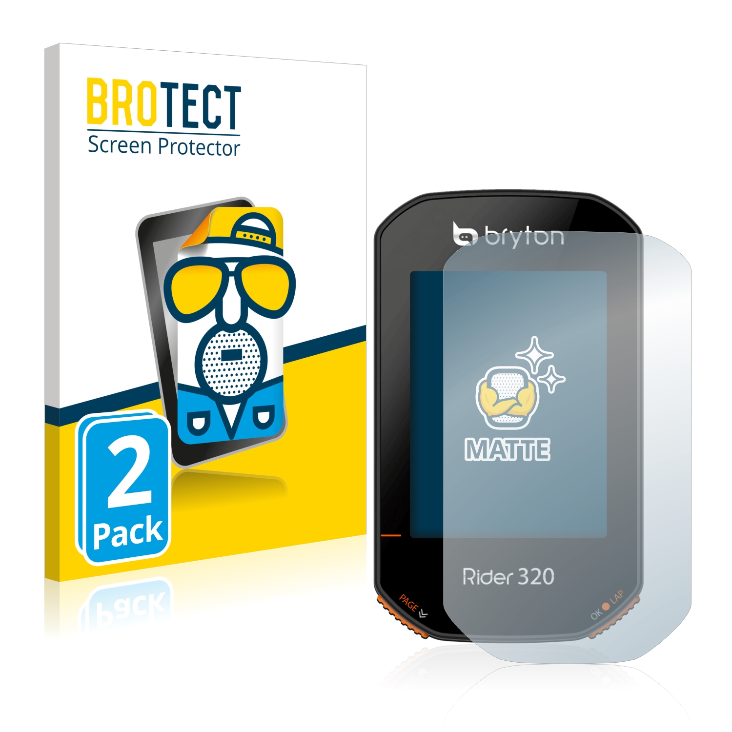 2x BROTECT Entspiegelungs-Folie pro Bryton Rider 320