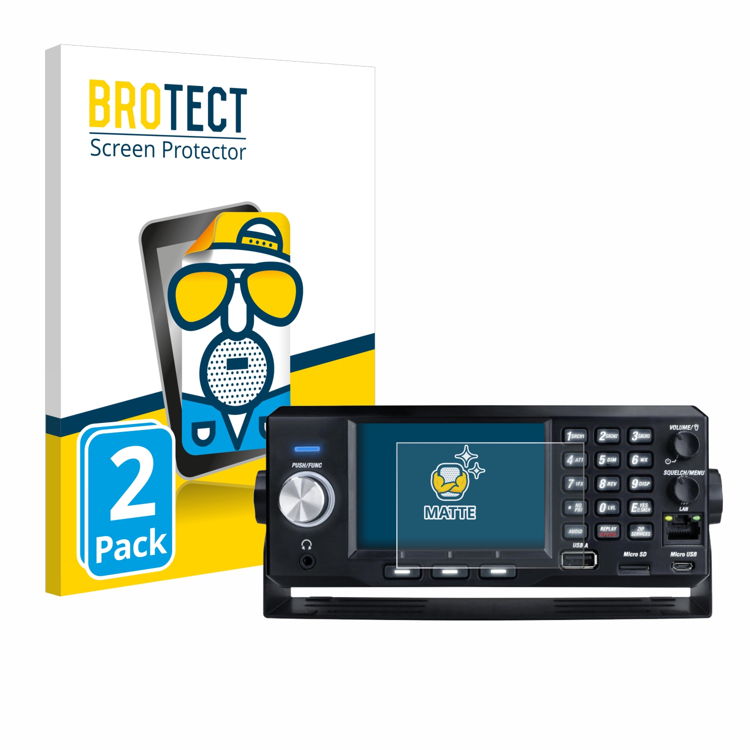 2x BROTECT Entspiegelungs-Folie pro Uniden SDS200E