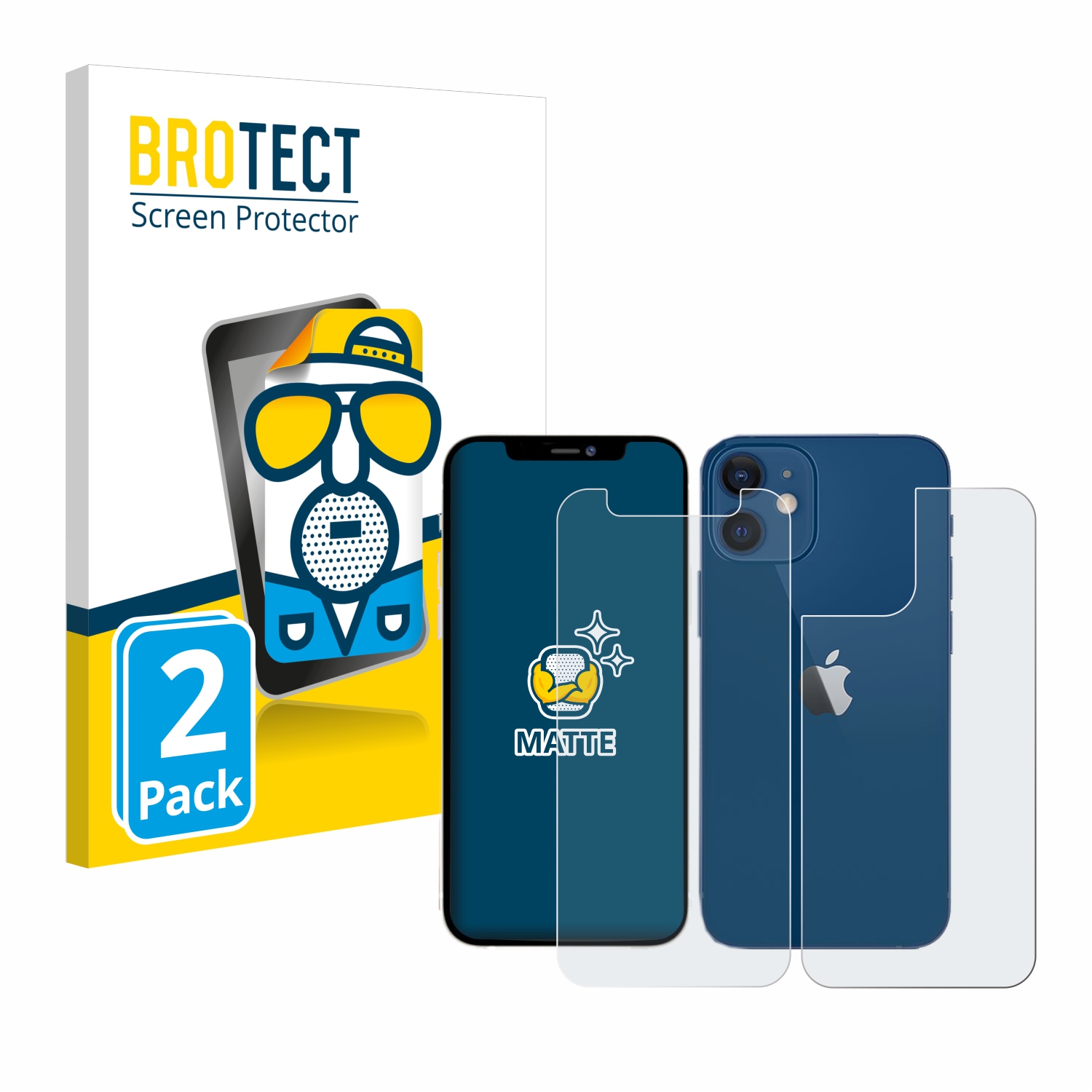 2x BROTECT Entspiegelungs-Folie pro Apple iPhone 12 mini (displej+zadní strana)