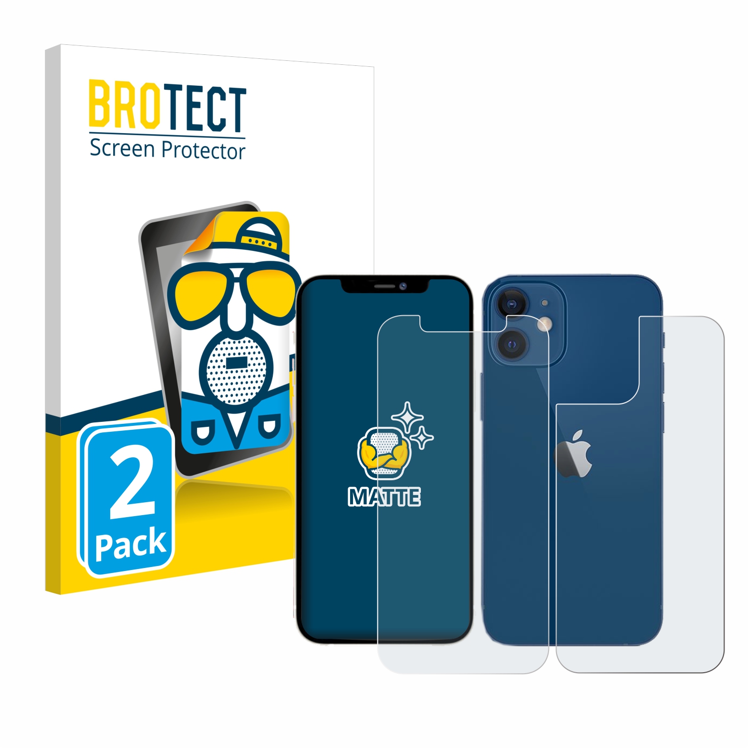 2x BROTECT Entspiegelungs-Folie pro Apple iPhone 12 (displej+zadní strana)
