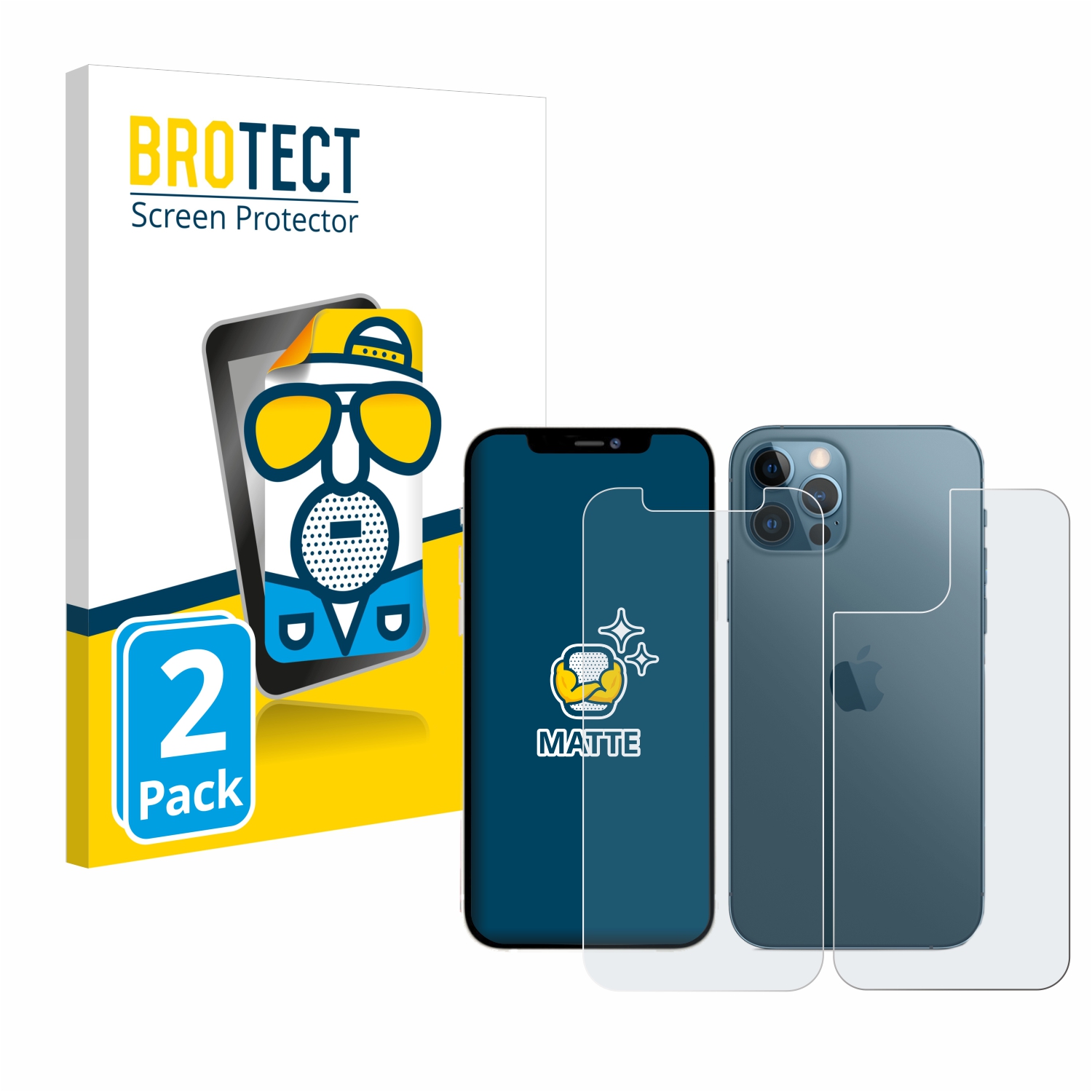 2x BROTECT Entspiegelungs-Folie pro Apple iPhone 12 Pro (displej+zadní strana)