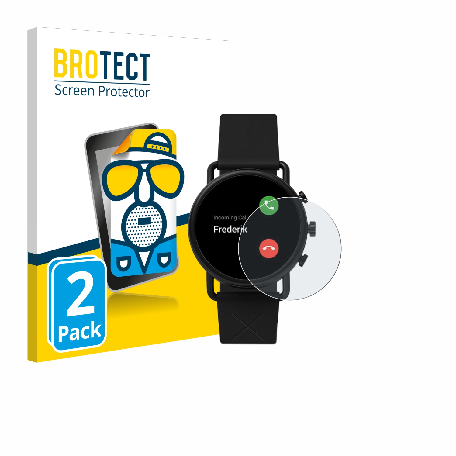 2x BROTECT Entspiegelungs-Folie pro Skagen Smartwatch Falster 3 X by Kygo