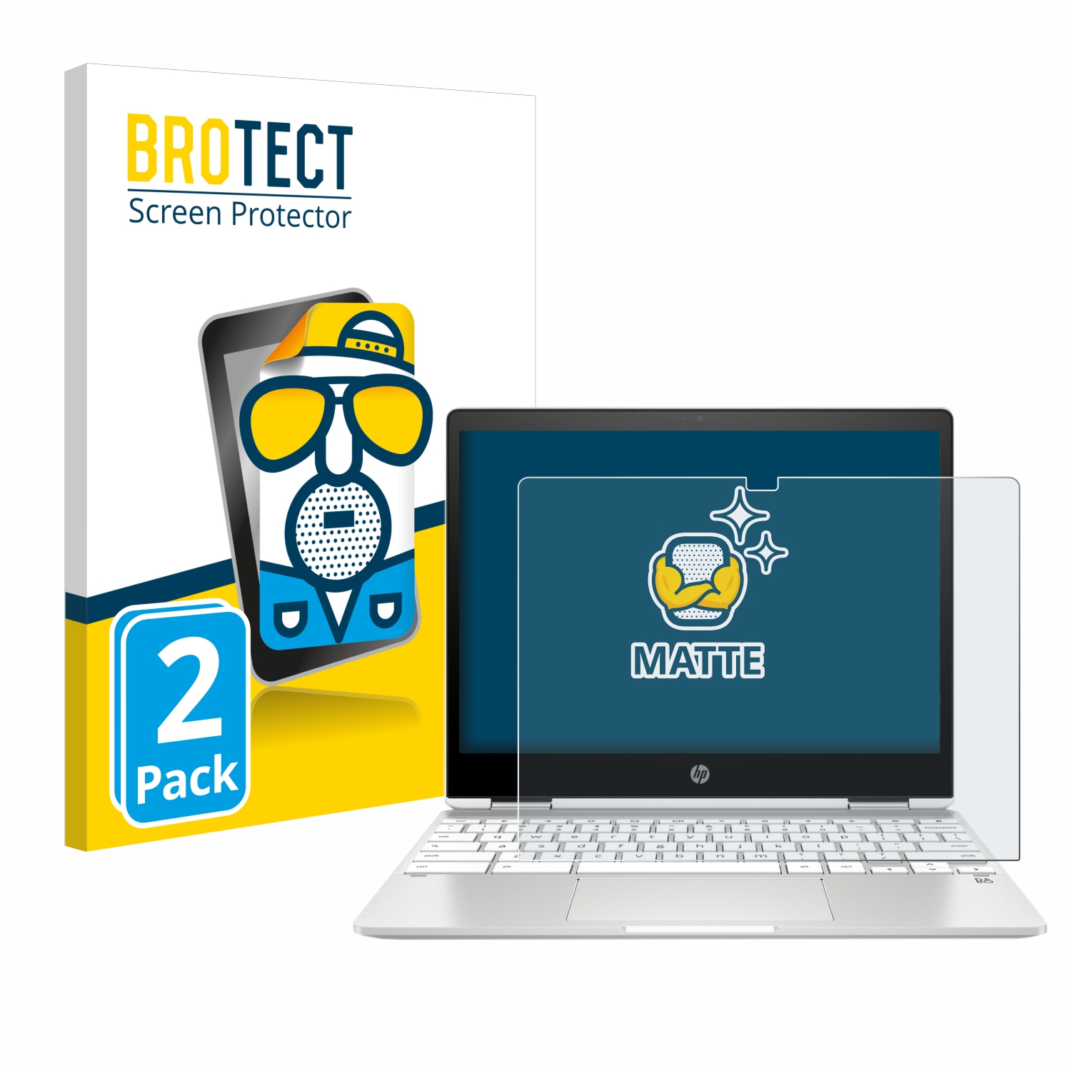 2x BROTECT Entspiegelungs-Folie pro HP Chromebook x360 12b-ca0005nf
