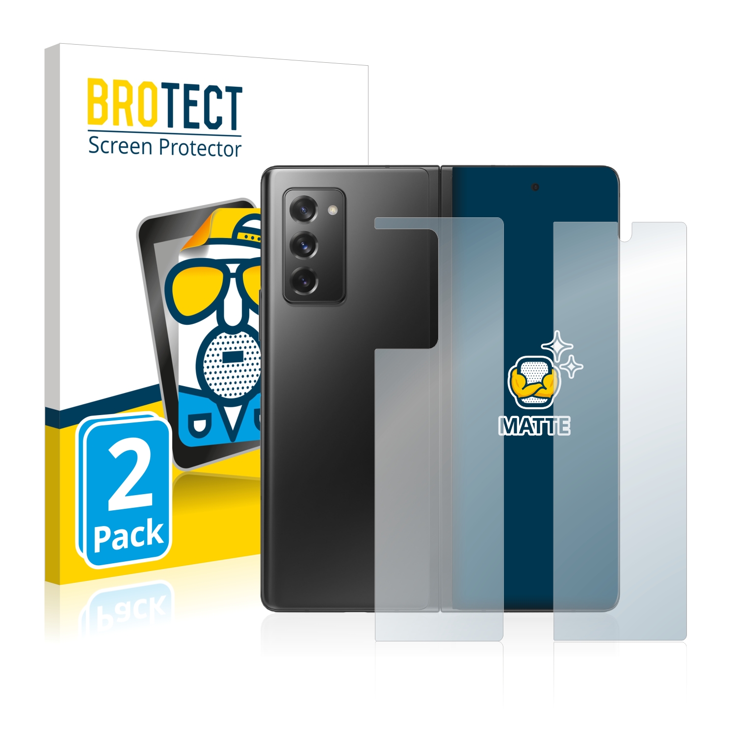 2x BROTECT Entspiegelungs-Folie pro Samsung Galaxy Z Fold 2 5G (displej+zadní strana)