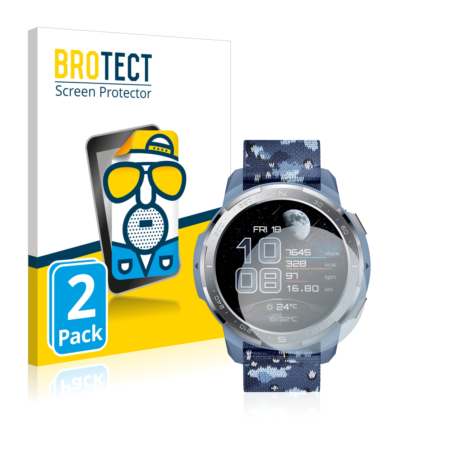 2x BROTECT Entspiegelungs-Folie pro Honor Watch GS Pro