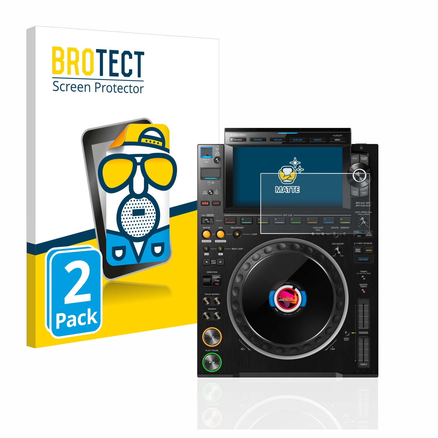 2x BROTECT Entspiegelungs-Folie pro Pioneer CDJ 3000