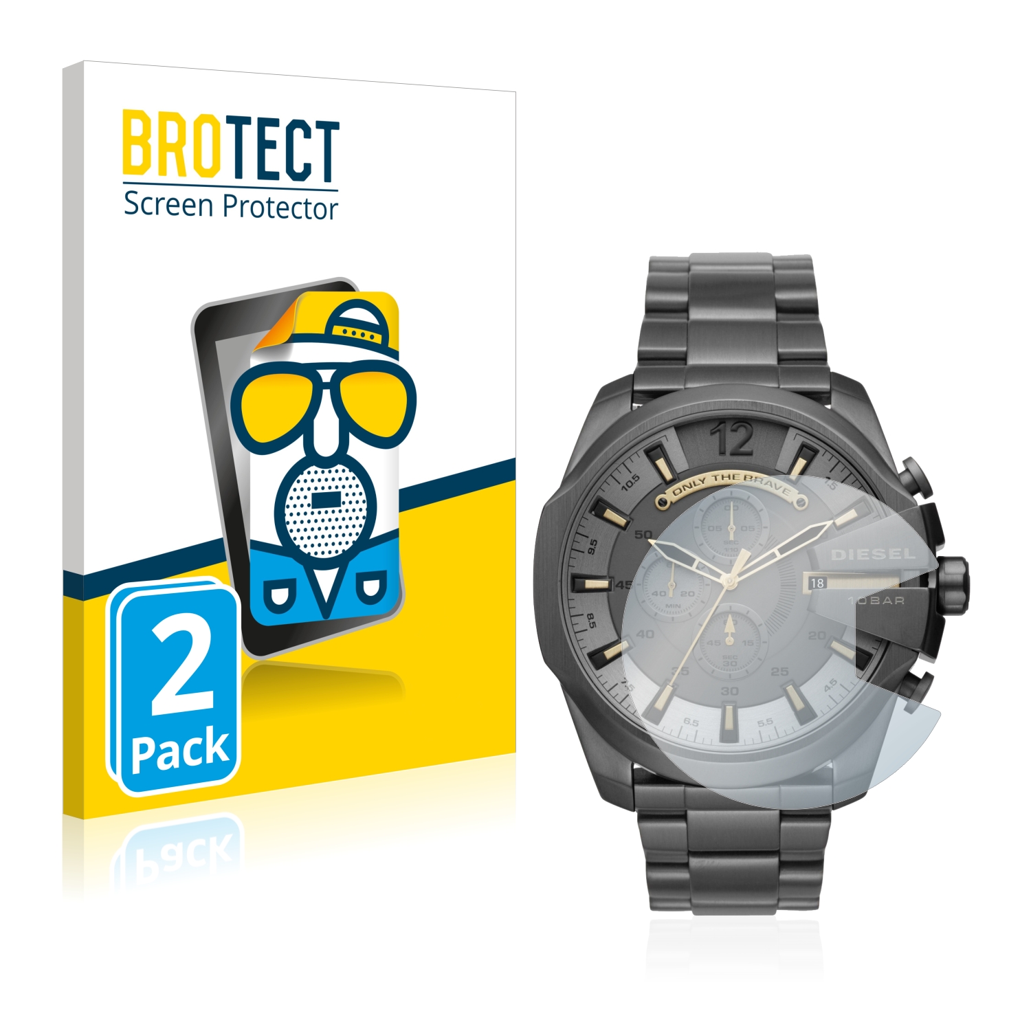 2x BROTECT Entspiegelungs-Folie pro Diesel Chronograph DZ4466