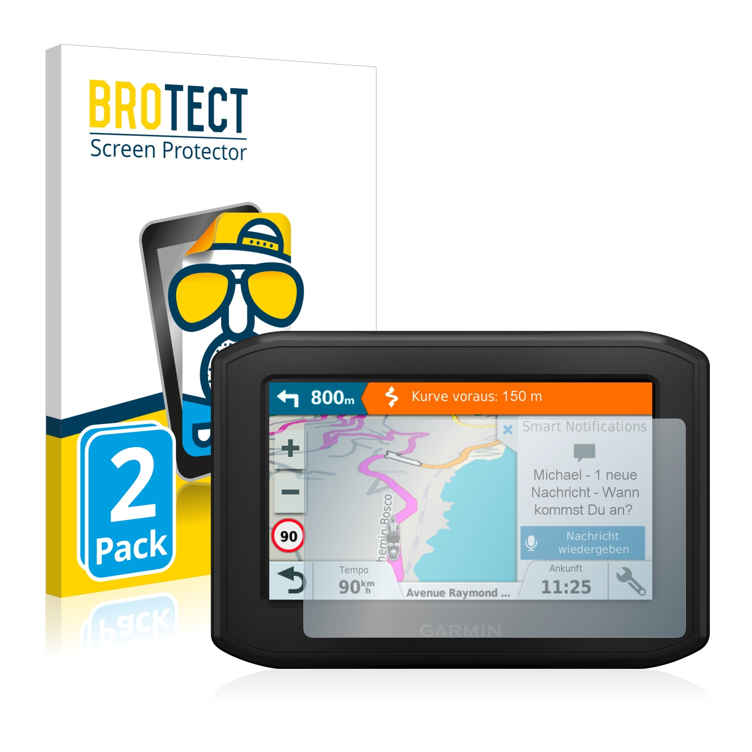 2x BROTECT Entspiegelungs-Folie pro Garmin zumo 346LMT-S