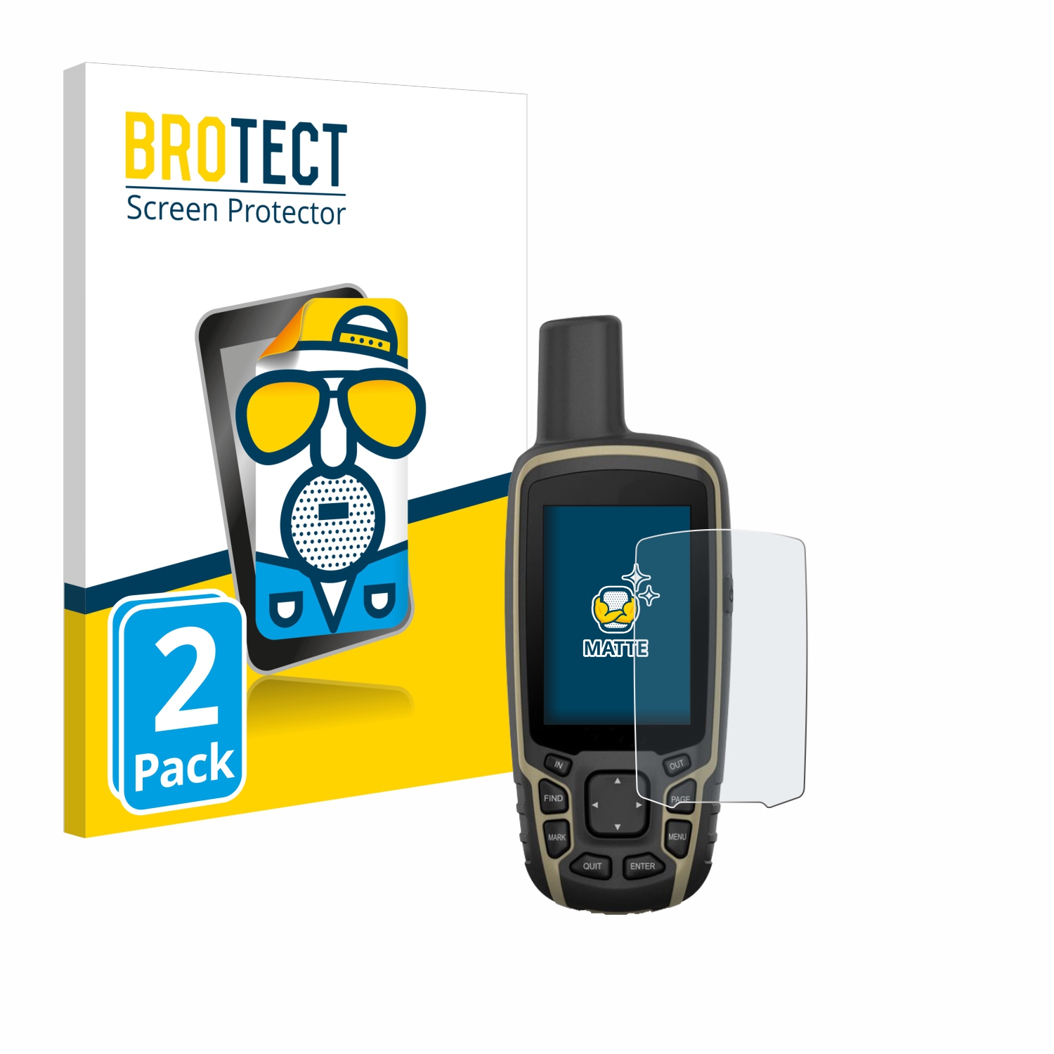 2x BROTECT Entspiegelungs-Folie pro Garmin GPSMAP 65