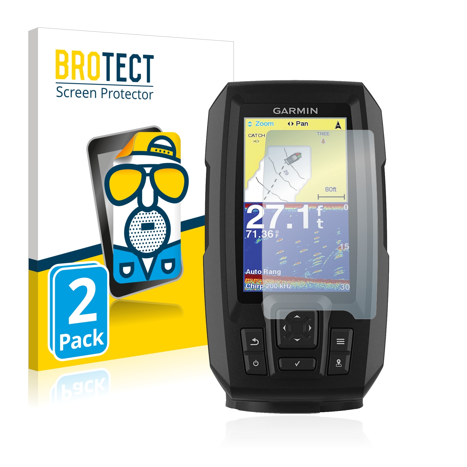 2x BROTECT Entspiegelungs-Folie pro Garmin Striker Vivid 4cv