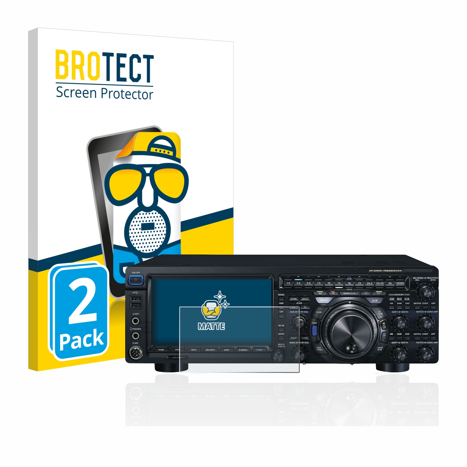 2x BROTECT Entspiegelungs-Folie pro Yaesu FT-DX101D
