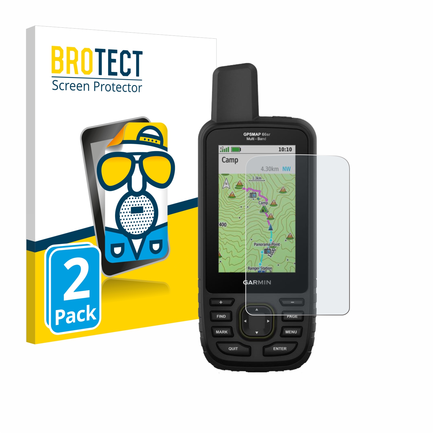 2x BROTECT Entspiegelungs-Folie pro Garmin GPSMAP 66sr
