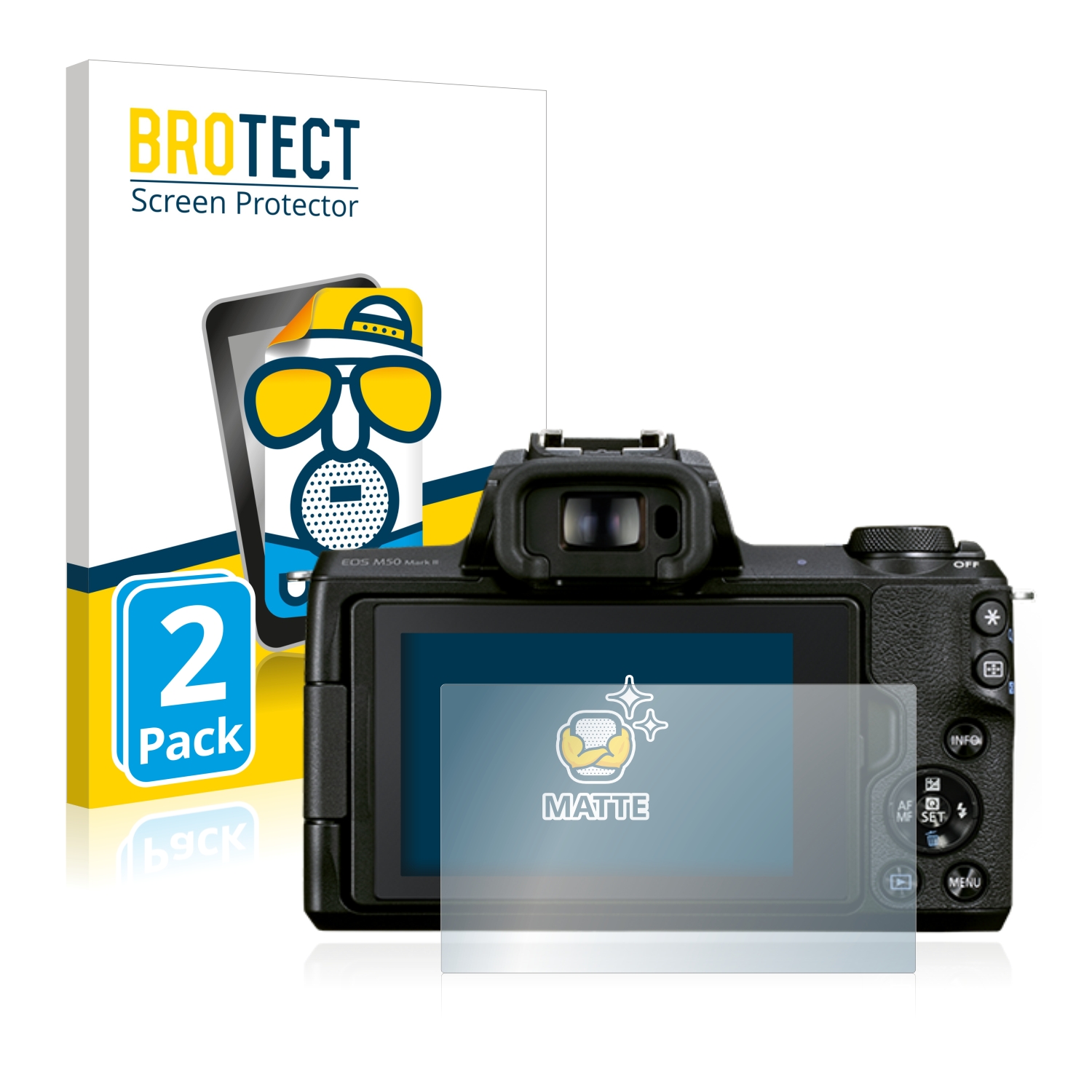 2x BROTECT Entspiegelungs-Folie pro Canon EOS M50 Mark II
