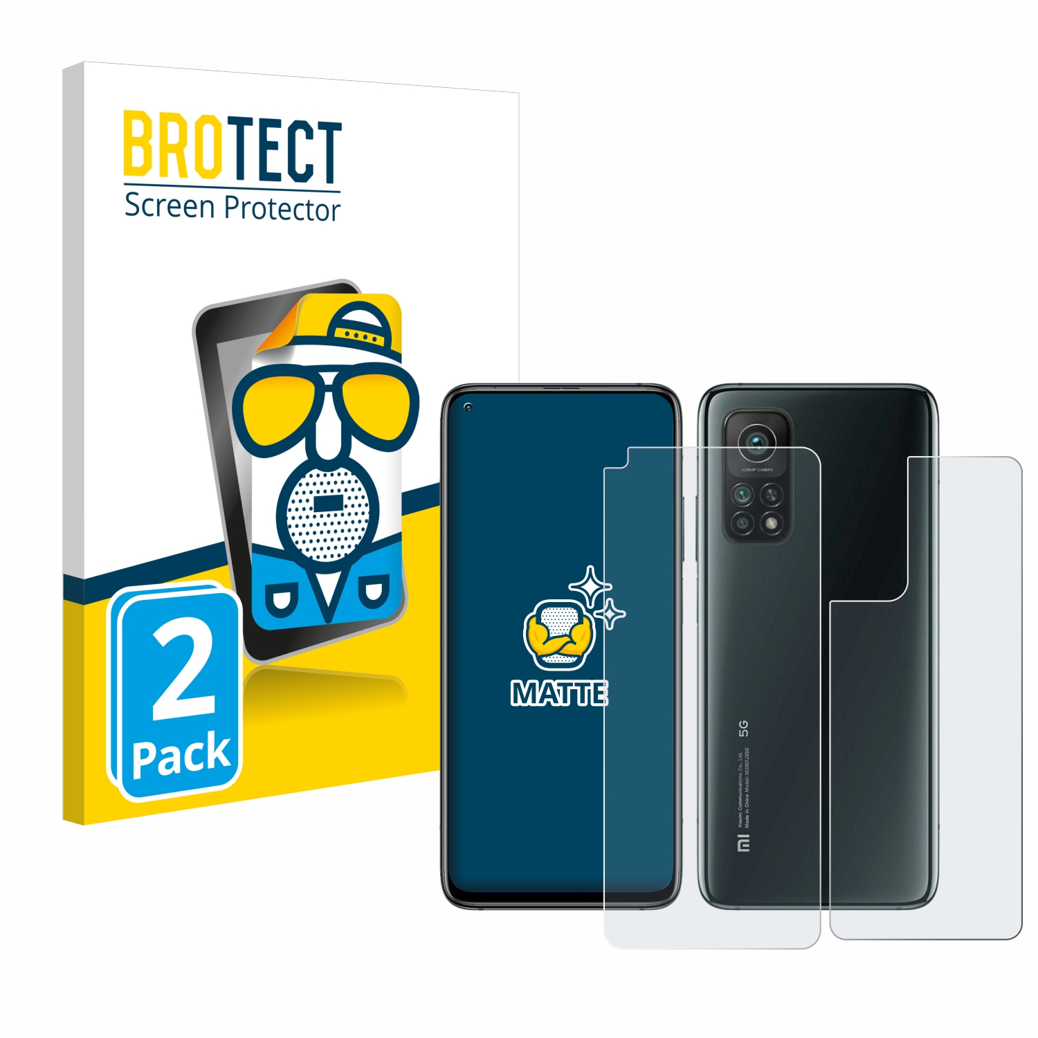 2x BROTECT Entspiegelungs-Folie pro Xiaomi Mi 10T Pro 5G (displej+zadní strana)