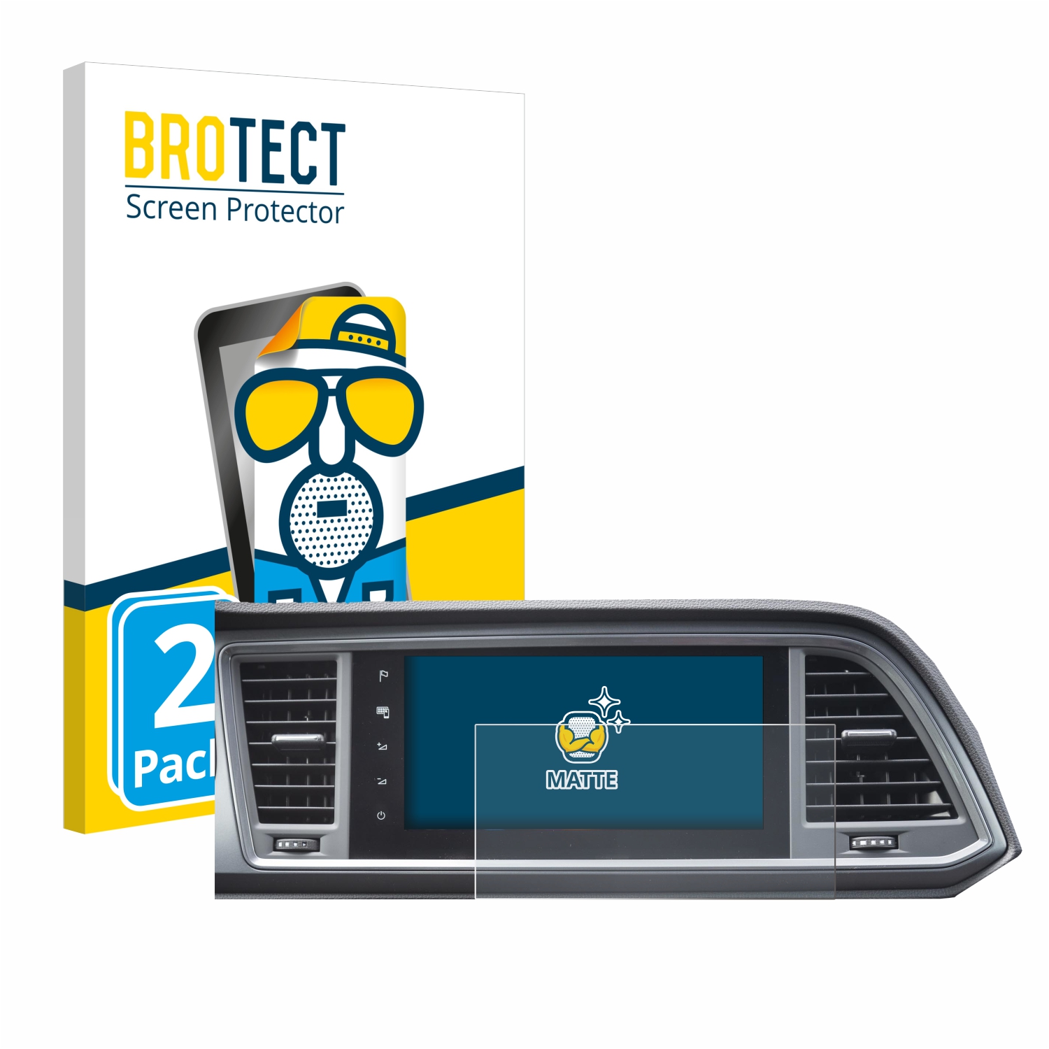 2x BROTECT Entspiegelungs-Folie pro Seat Cupra Ateca Facelift 2021 MiB 3