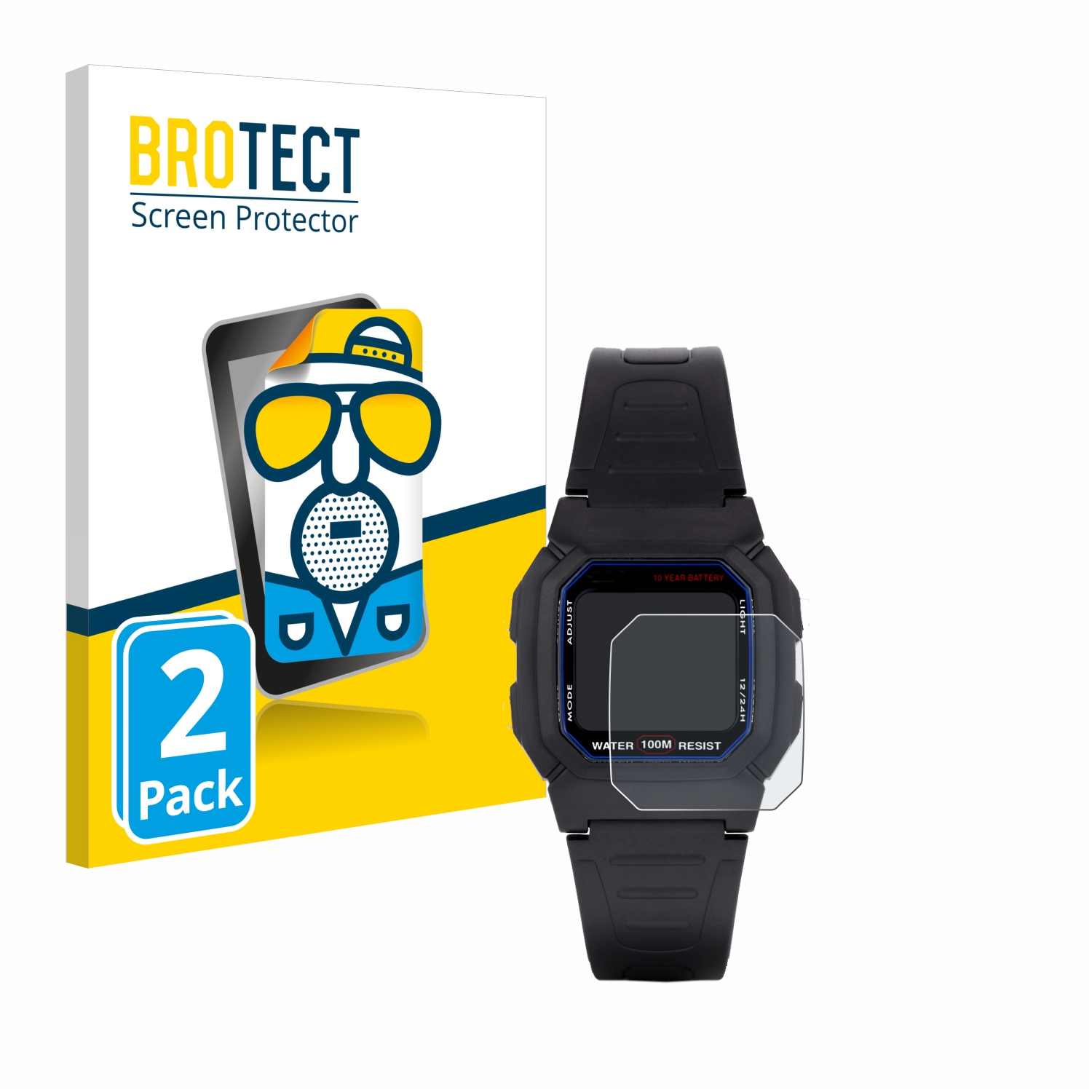 2x BROTECT Entspiegelungs-Folie pro Casio W-800H-1AVES