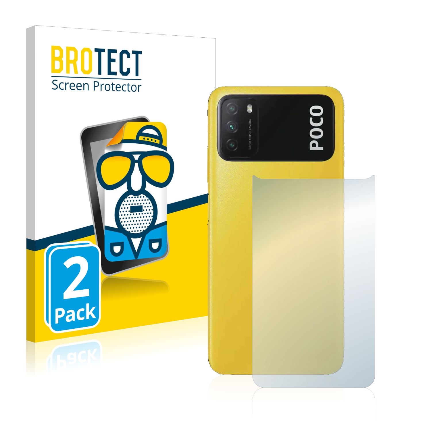 2x BROTECT Entspiegelungs-Folie pro Xiaomi Poco M3 (zadní strana)
