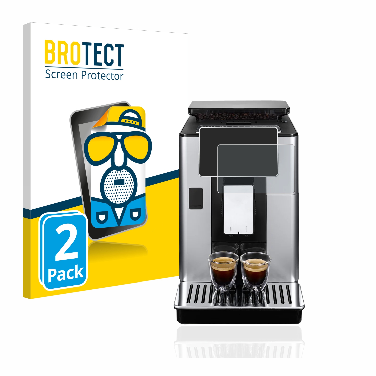 2x BROTECT Entspiegelungs-Folie pro DeLonghi PrimaDonna Soul ECAM610.75.MB