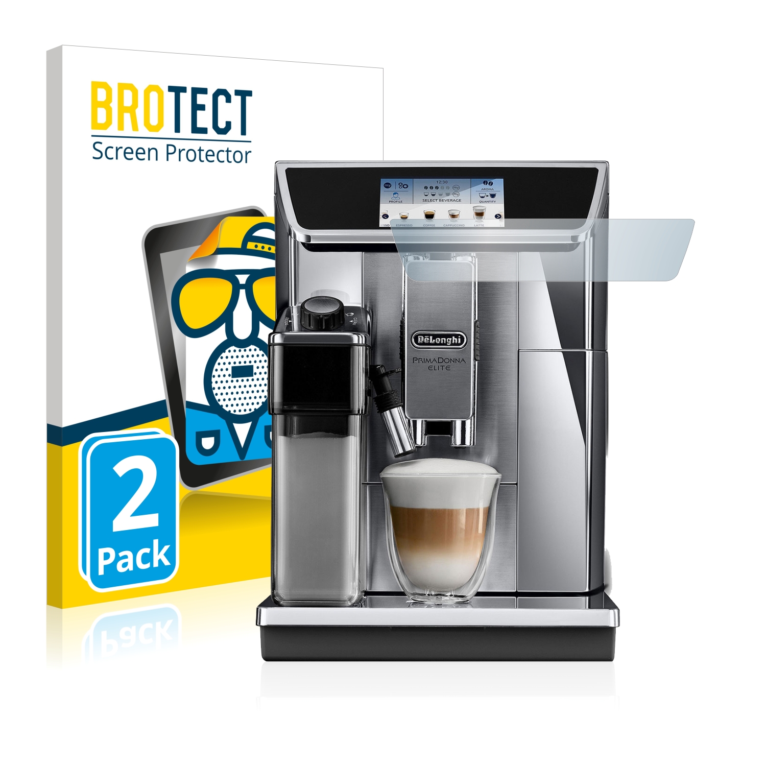 2x BROTECT Entspiegelungs-Folie pro DeLonghi PrimaDonna Elite Experience ECAM656.85.MS