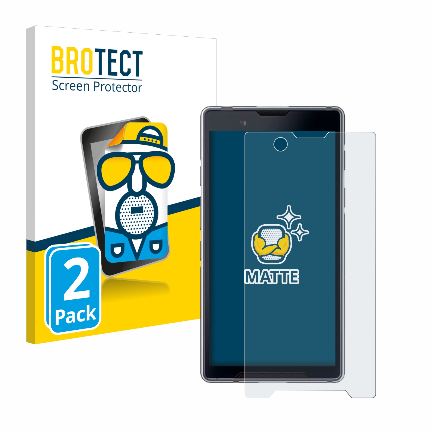 2x BROTECT Entspiegelungs-Folie pro Bittium Tough Mobile 2