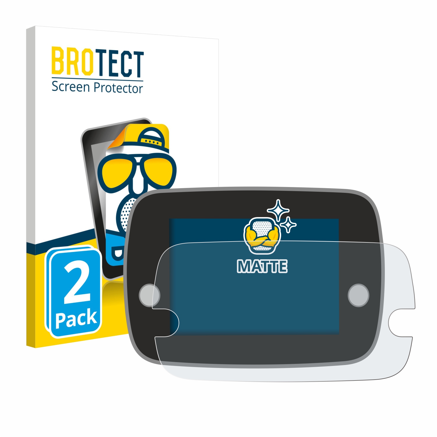 2x BROTECT Entspiegelungs-Folie pro Fiat 500 Series 8 2020 Uconnect 7