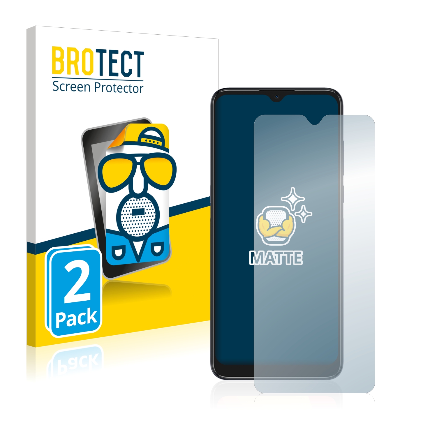 2x BROTECT Entspiegelungs-Folie pro Alcatel 1S 2021