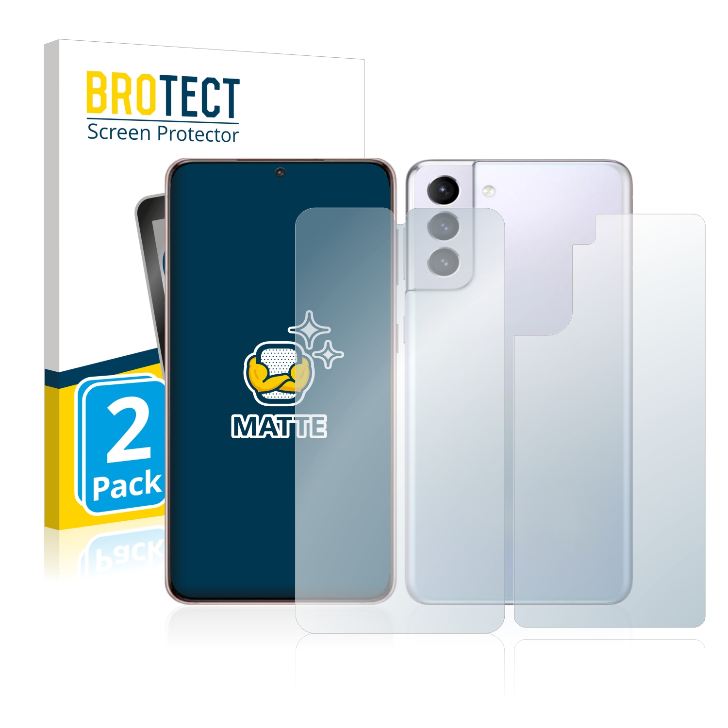 2x BROTECT Entspiegelungs-Folie pro Samsung Galaxy S21 5G (displej+zadní strana)