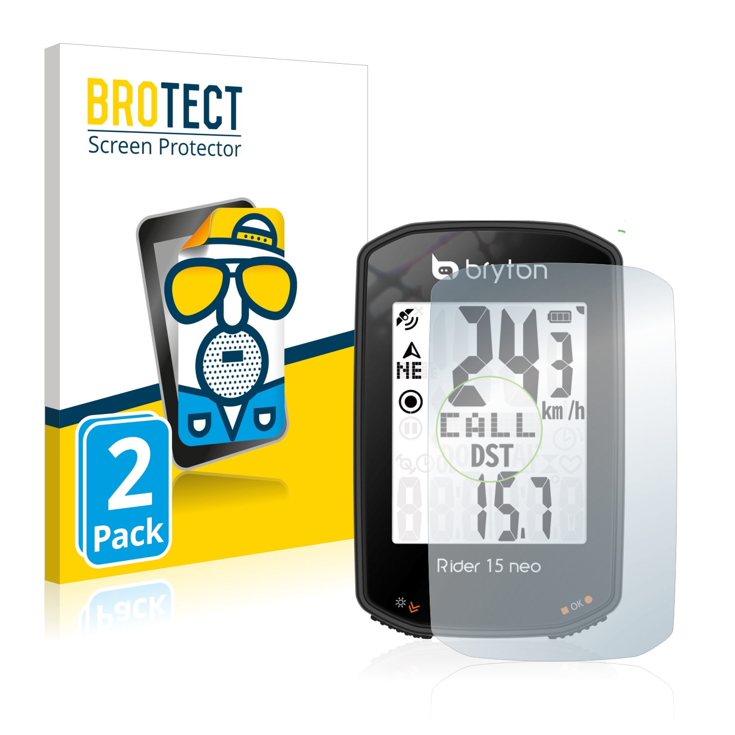 2x BROTECT Entspiegelungs-Folie pro Bryton Rider 15 neo