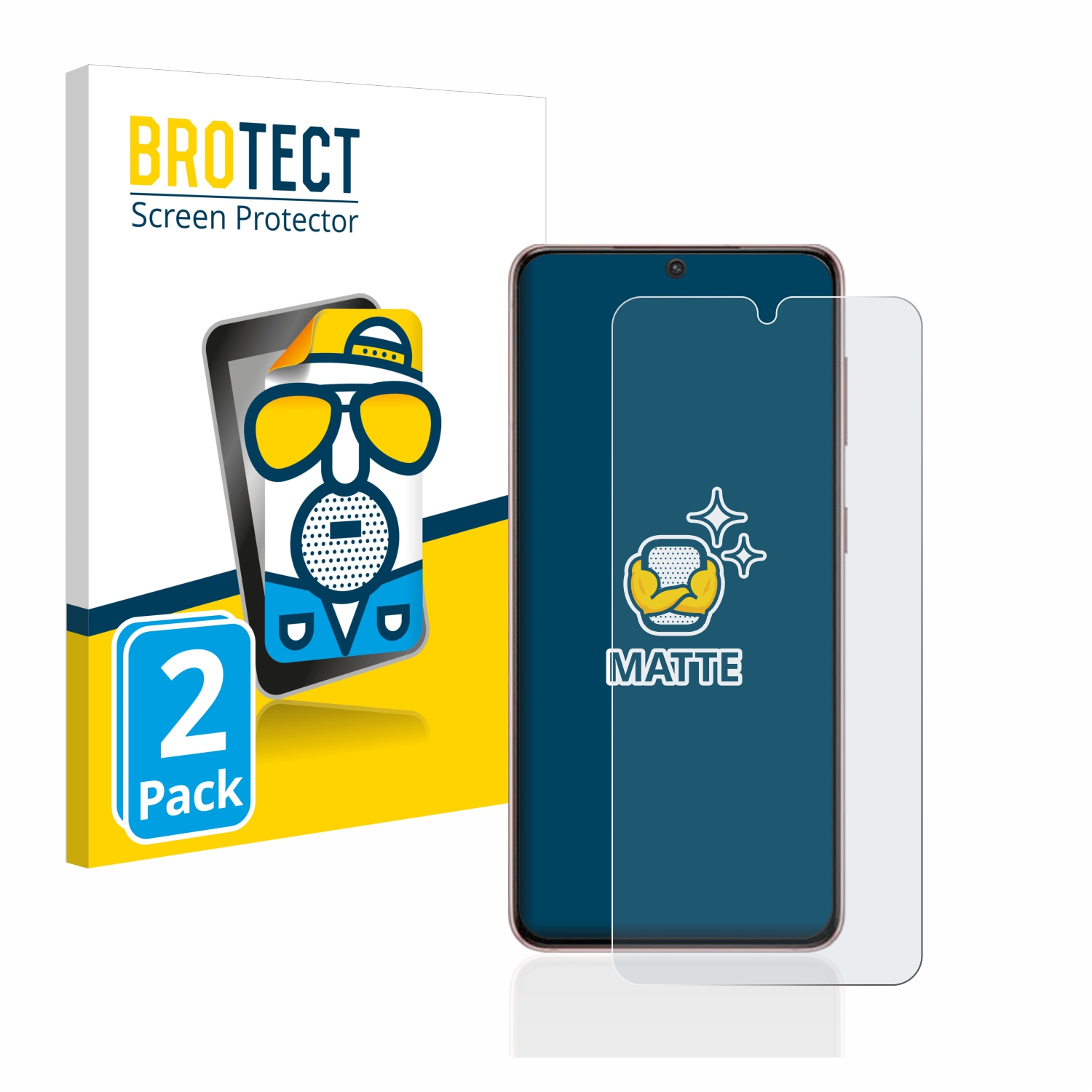 2x BROTECT Entspiegelungs-Folie pro Samsung Galaxy S21
