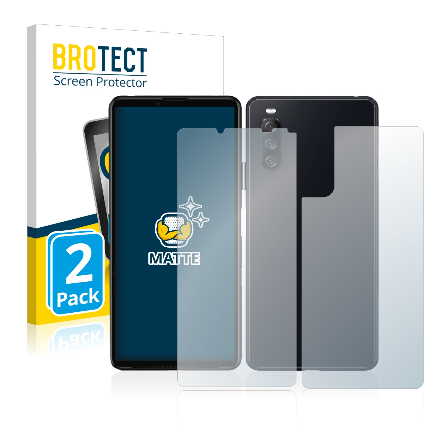 2x BROTECT Entspiegelungs-Folie pro Sony Xperia 10 III (displej+zadní strana)