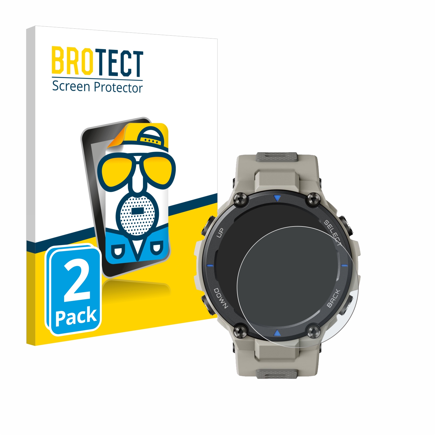2x BROTECT Entspiegelungs-Folie pro Huami Amazfit T-Rex Pro