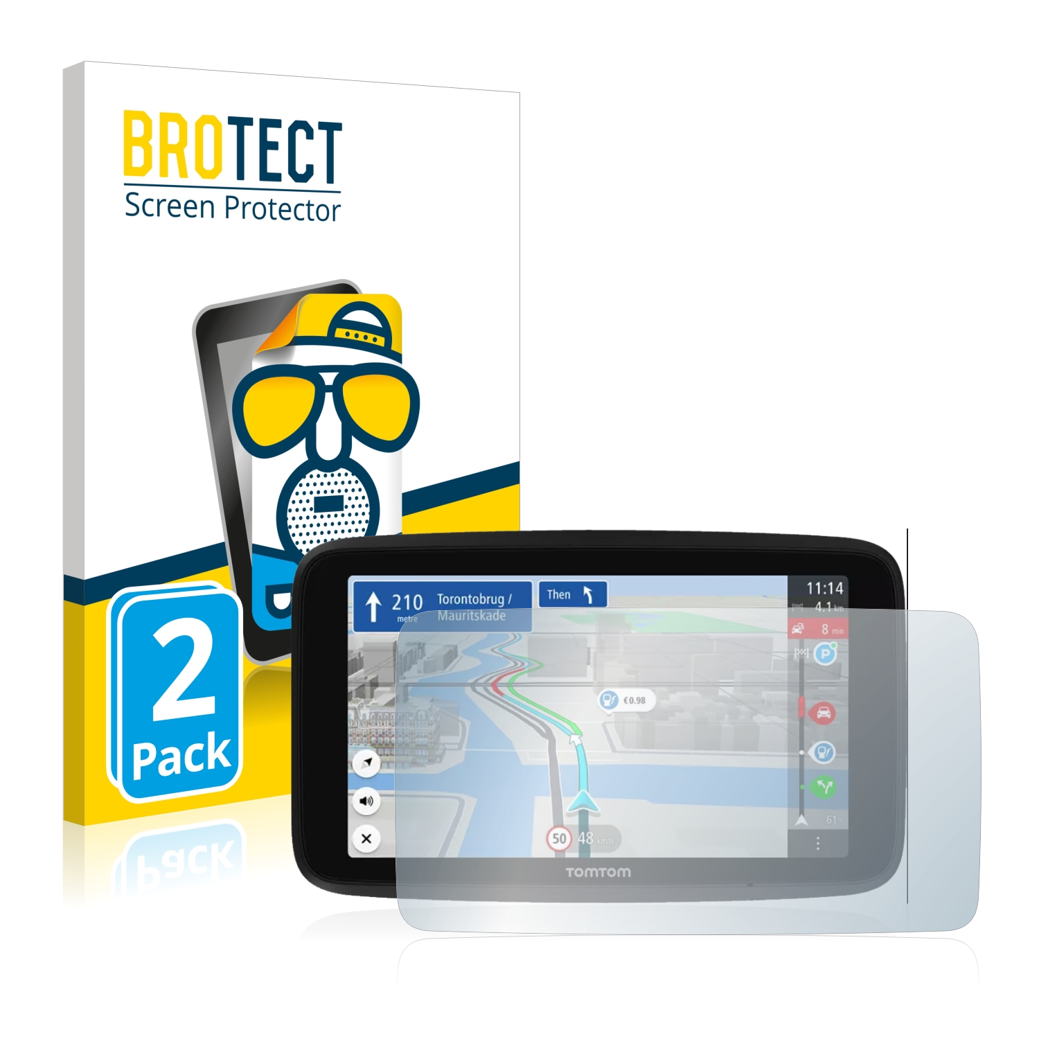 2x BROTECT Entspiegelungs-Folie pro TomTom GO Discover 6