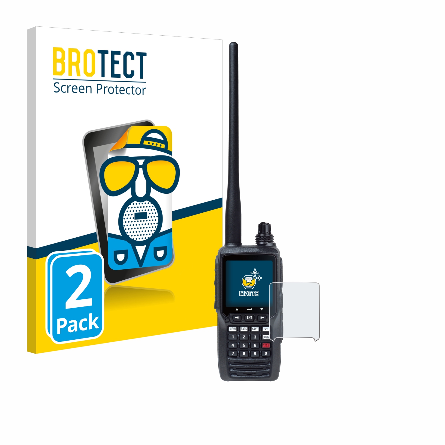 2x BROTECT Entspiegelungs-Folie pro Yaesu FTA-550