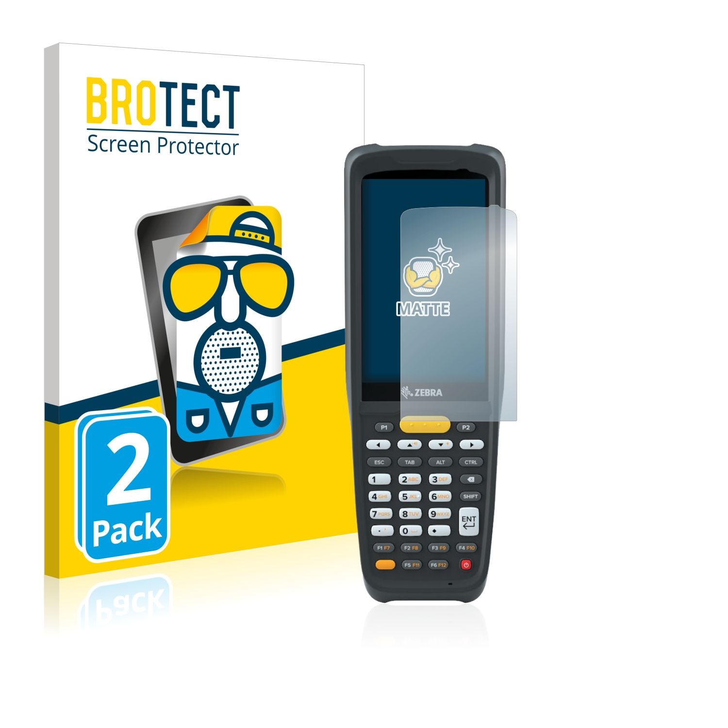 2x BROTECT Entspiegelungs-Folie pro Zebra MC2700