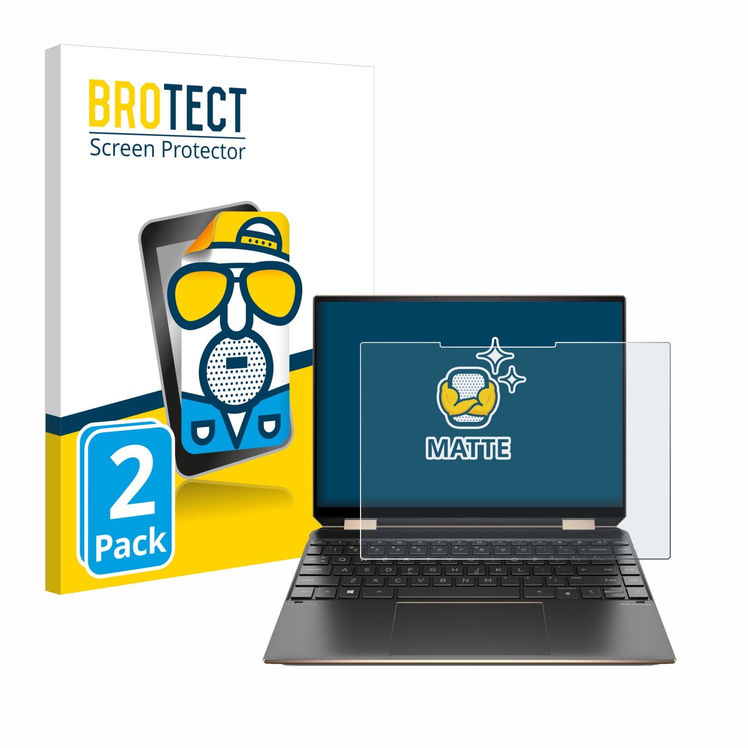 2x BROTECT Entspiegelungs-Folie pro HP Spectre x360 (14-eX) 2021