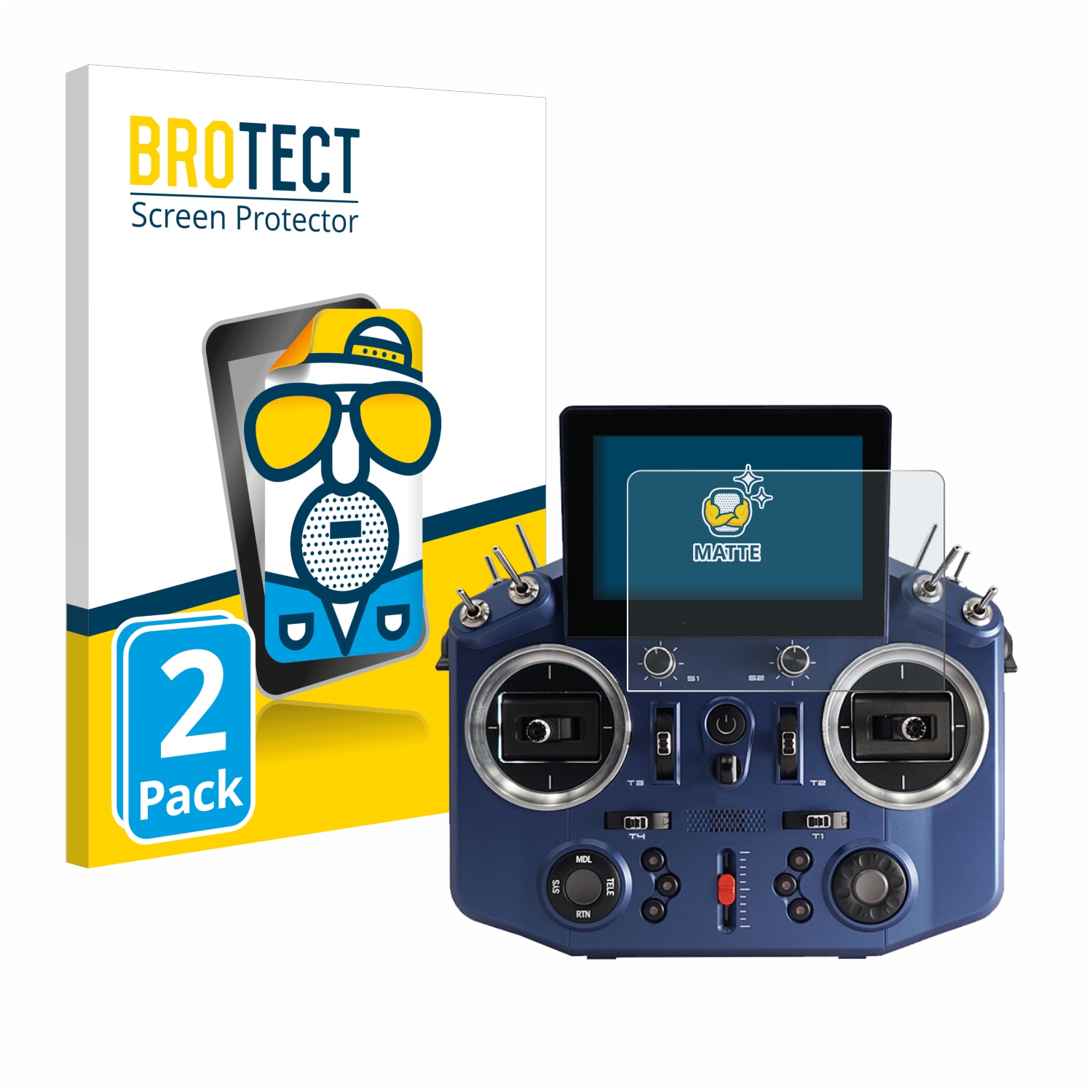 2x BROTECT Entspiegelungs-Folie pro FrSky Horus X20