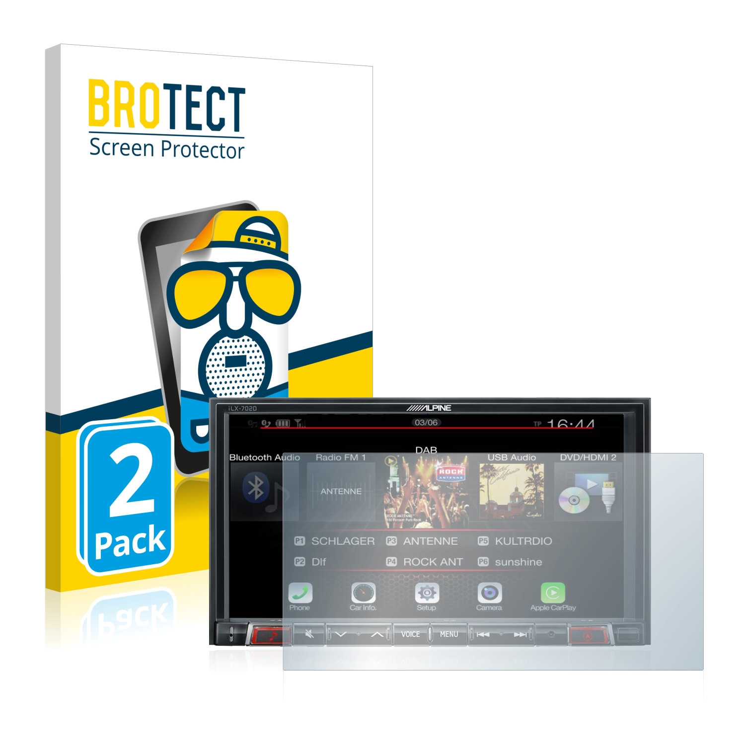 2x BROTECT Entspiegelungs-Folie pro Alpine iLX-702D