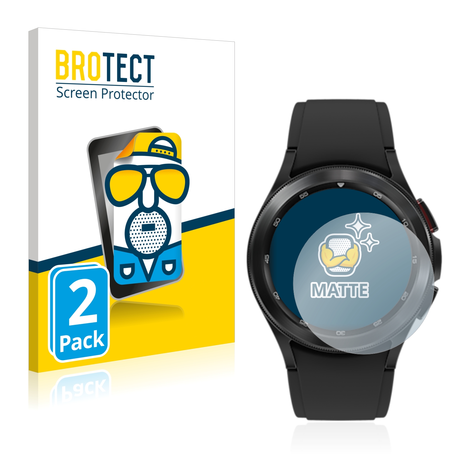2x BROTECT Entspiegelungs-Folie pro Samsung Galaxy Watch 4 Classic (42mm)